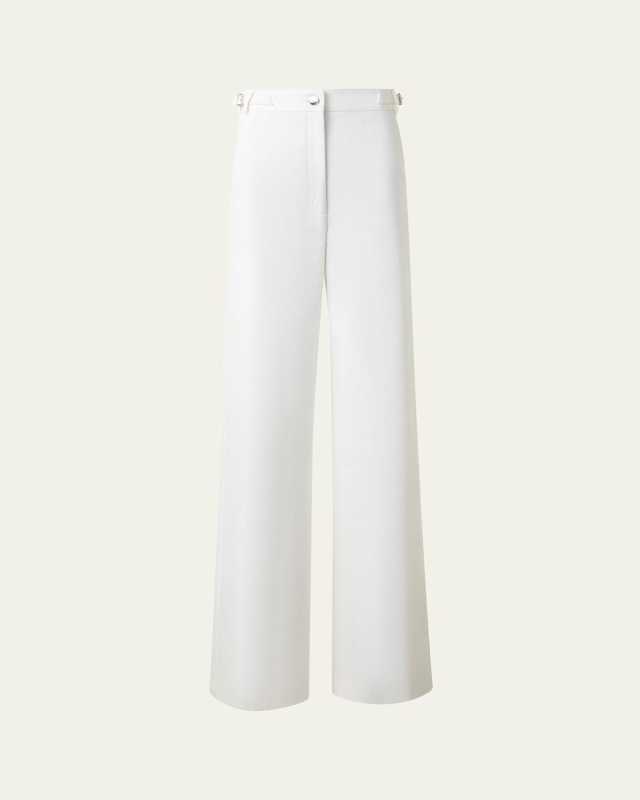 Finnian Wide Leg Cotton Stretch Denim Pants